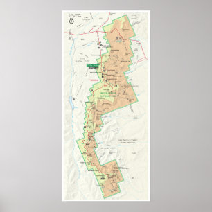 Affiche de carte de canyon de Bryce