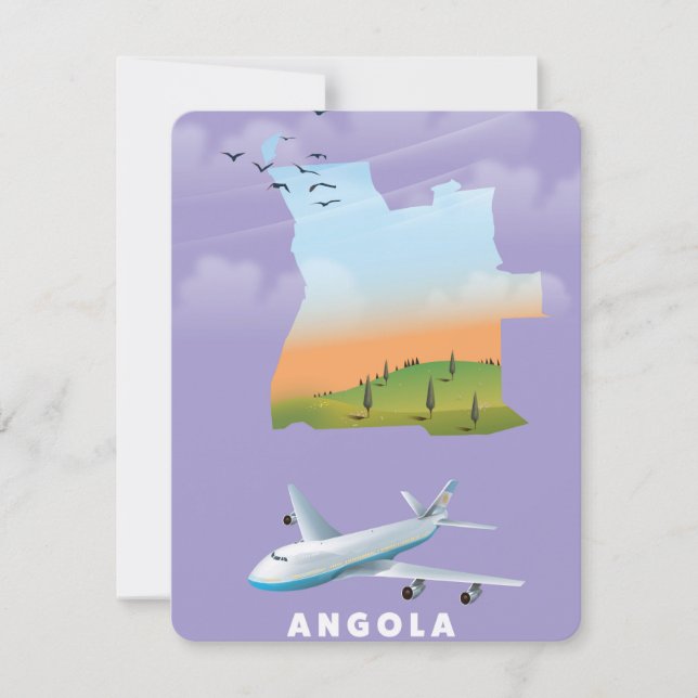Affiche de carte illustrée en Angola (Devant)