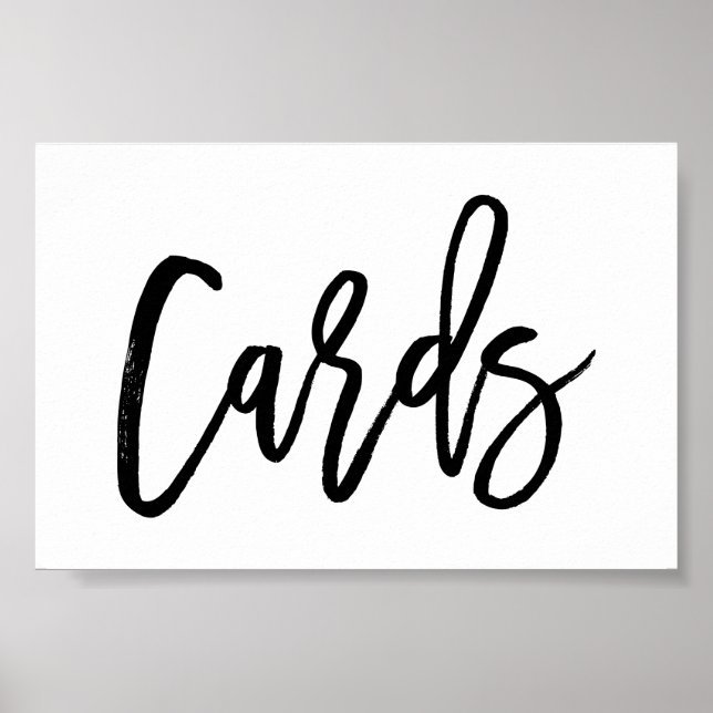 Affiche de cartes de mariage chic lettrage (Devant)