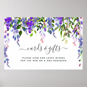 Affiche de cartes et cadeaux floraux aquarelle ros