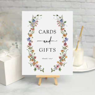 Affiche de Cartes et Cadeaux Floraux Colorés