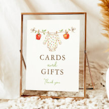 Affiche de cartes et cadeaux mignons cultivés loca