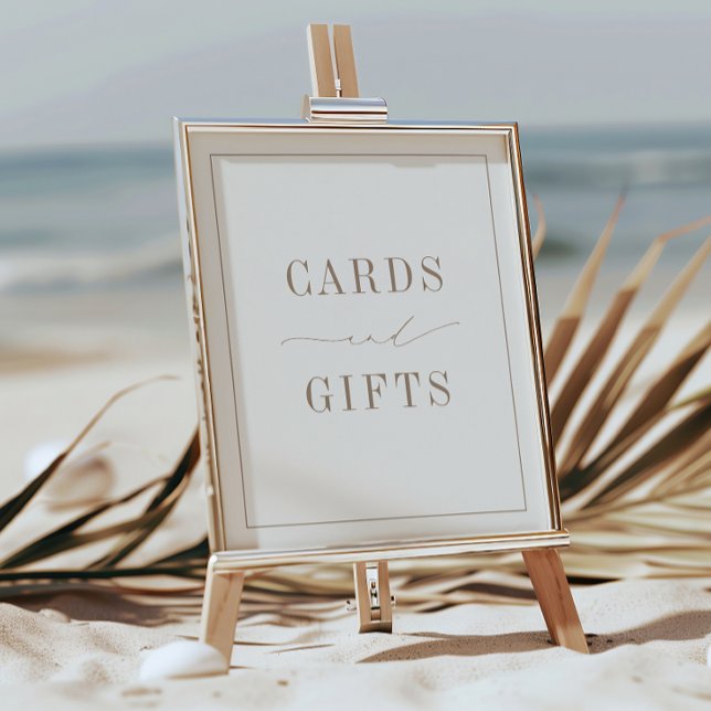 Affiche de cartes et cadeaux OASIS Taupe Neutre (Créateur téléchargé)