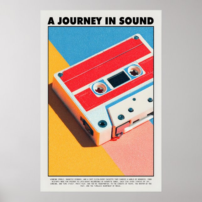 Affiche de cassette audio – Impression d'art mural (Devant)