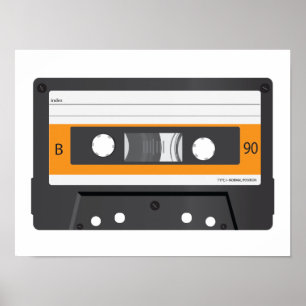 Affiche de cassette compacte.