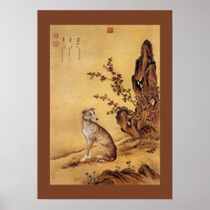 Affiche ~ de Castiglione de ~Giuseppe de ~Greyhound de 斑锦彪