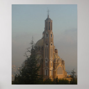 Affiche de cathédrale de Jounieh