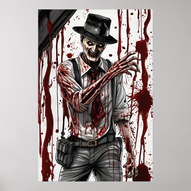 Affiche de Cauchemar d'Horreur - Art Mural d'Hallo (Devant)