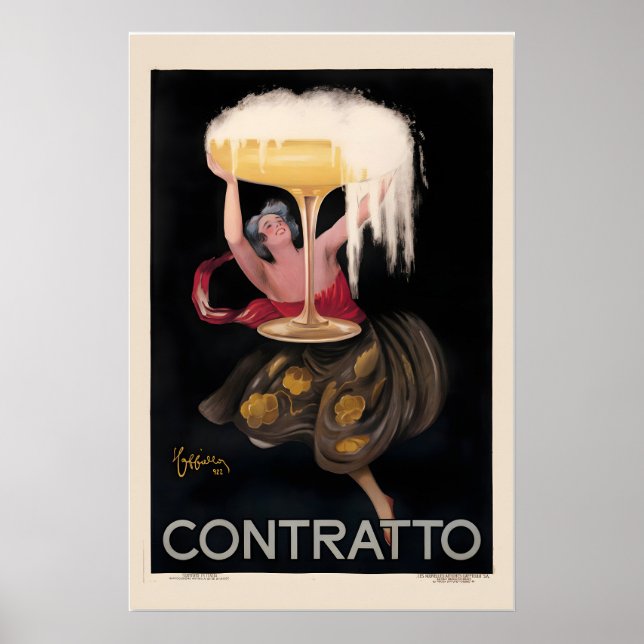 Affiche de célébration du Champagne vintage 1922 (Devant)