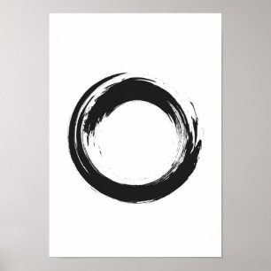 Affiche de cercle de zen d'aquarelle