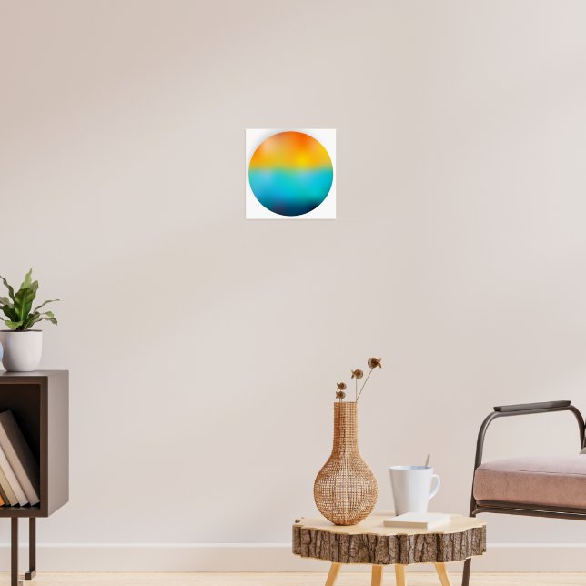Affiche de cercle d'horizon de coucher de soleil a (Salon 3)