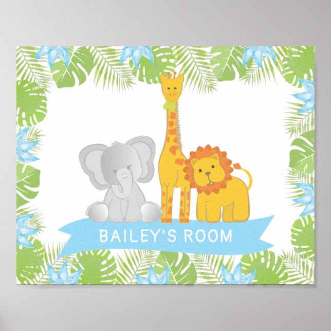 Affiche de chambre de nursery pour bébé garçon ave (Devant)