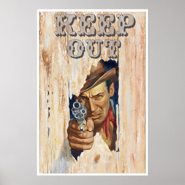 Affiche de chambre d'enfant Cowboy Art Impression  (Devant)