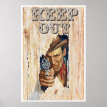 Affiche de chambre d'enfant Cowboy Art Impression
