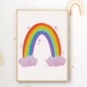 Affiche de chambre d'enfants arc-en-ciel coloré Im