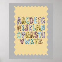 Affiche de chambre enfant alphabet