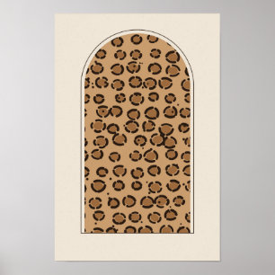 Affiche de chambre glamour aux taches de léopard m