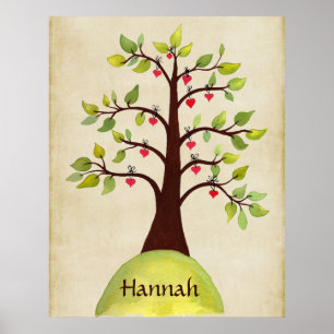 Affiche de chambre pour enfants pépinière d'arbre