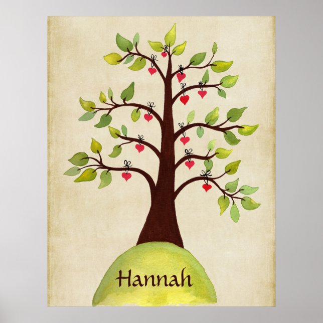 Affiche de chambre pour enfants pépinière d'arbre  (Devant)