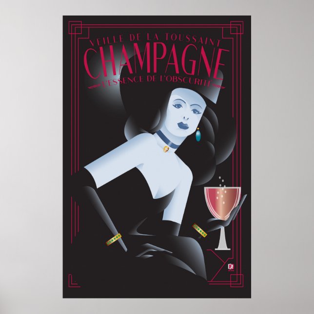 Affiche de Champagne d'Halloween (Devant)