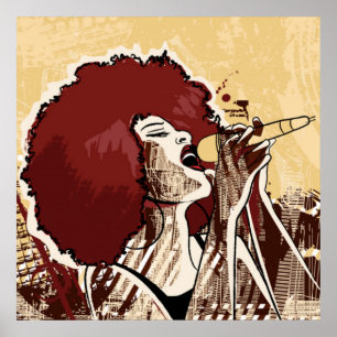 Affiche de chanteur d'Afrocentric