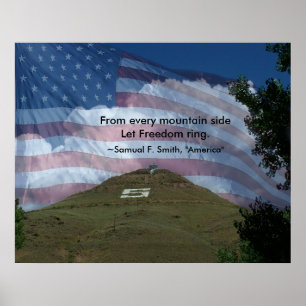 Affiche De chaque côté de montagne