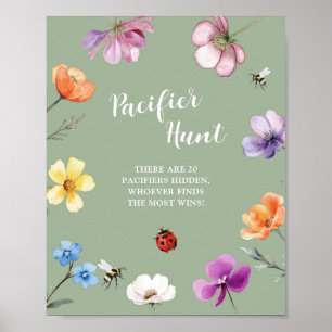 Affiche de chasse à la tétine Lovebug Wildflower