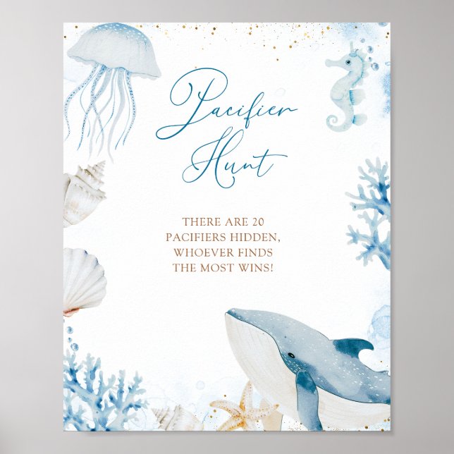 Affiche de chasse de l'été Ocean Bleu Vous Bientôt (Devant)