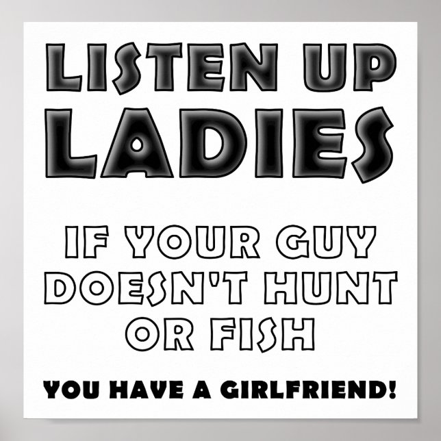 Affiche de chasse drôle pour dames (Devant)