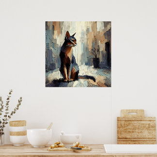 Affiche de chat artistique