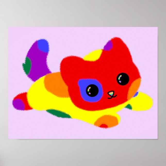 Affiche de chat de fierté LGBT+ (Devant)