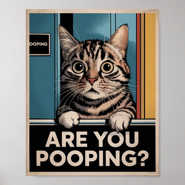 Affiche de chat drôle | Êtes-vous en train de fair (Devant)