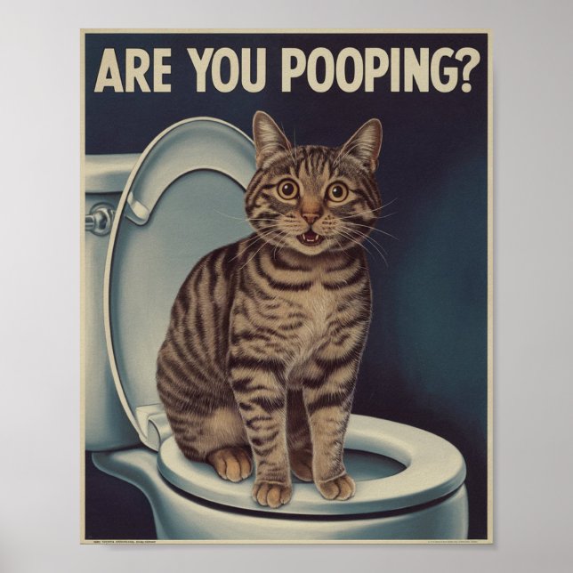 Affiche de chat drôle | Êtes-vous en train de fair (Devant)