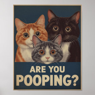 Affiche de chat drôle Êtes-vous en train de fair