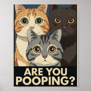 Affiche de chat drôle   Êtes-vous en train de fair