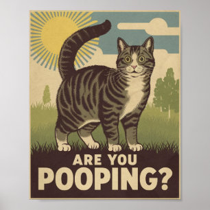 Affiche de chat drôle Êtes-vous en train de fair