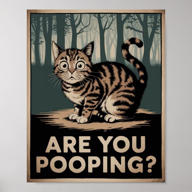 Affiche de chat drôle | Êtes-vous en train de fair (Devant)