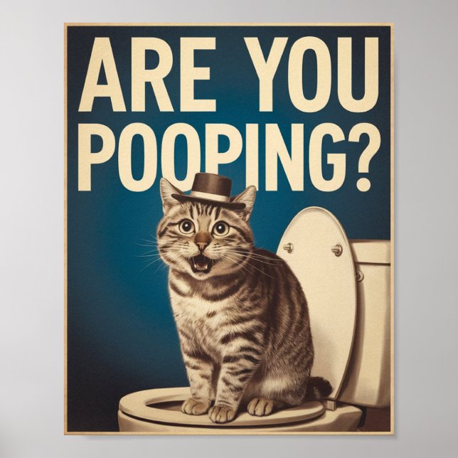 Affiche de chat drôle | Êtes-vous en train de fair (Devant)