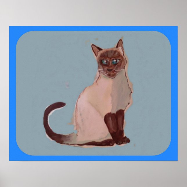 Affiche de chat stylisée (Devant)