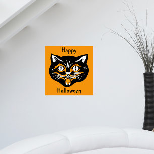Affiche de chat vintage Halloween