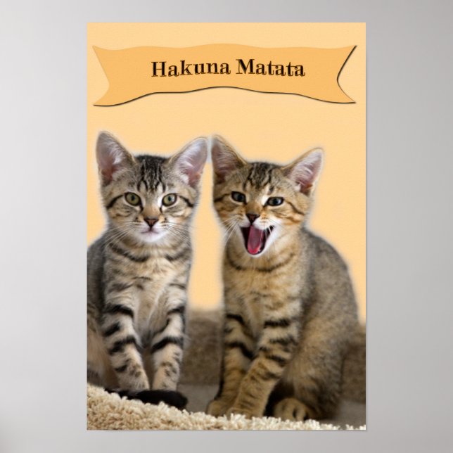 Affiche de chaton Hakuna Matata (Devant)