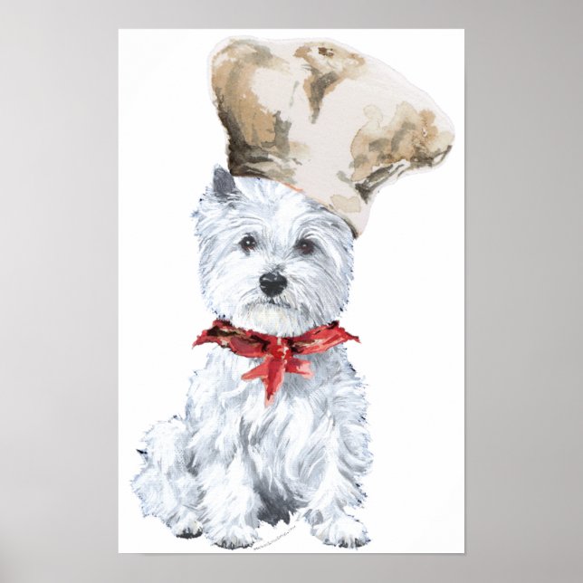 Affiche de Chef Terrier West Highland Blanc (Devant)
