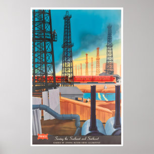Affiche de chemin de fer Bern Hill Train Art Locom