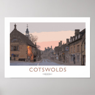 Affiche de chemin de fer de Cotswolds