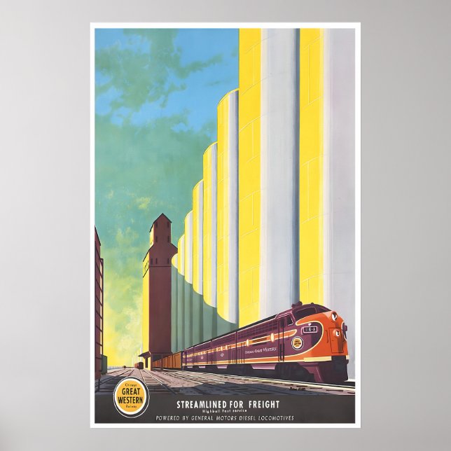Affiche de chemin de fer Train Art Bern Hill (TR68 (Devant)