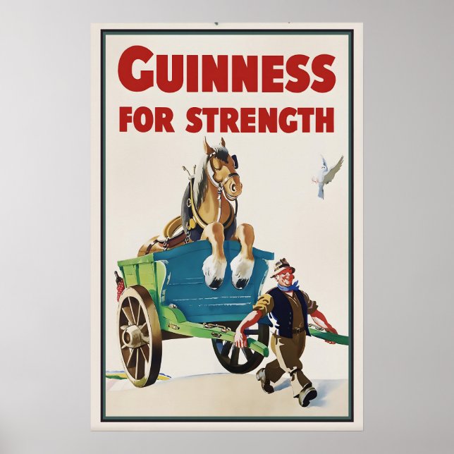 Affiche de cheval Guinness  Impression vintage Joh (Devant)