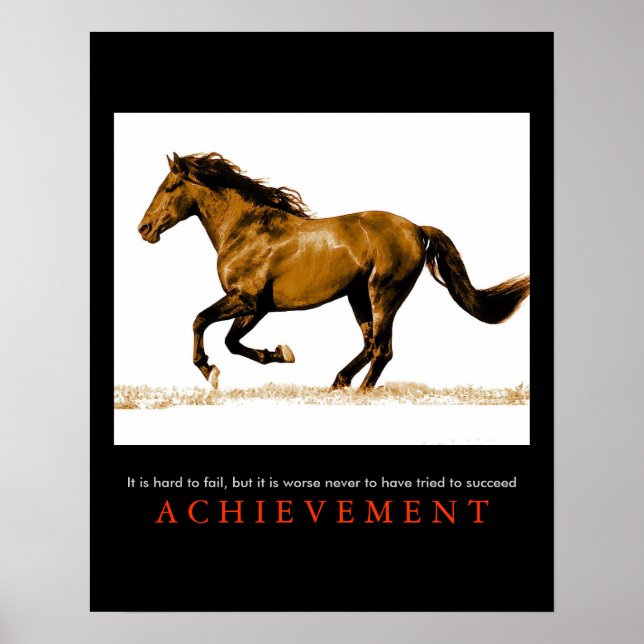 Affiche de Cheval Motivationnel Stylish (Devant)