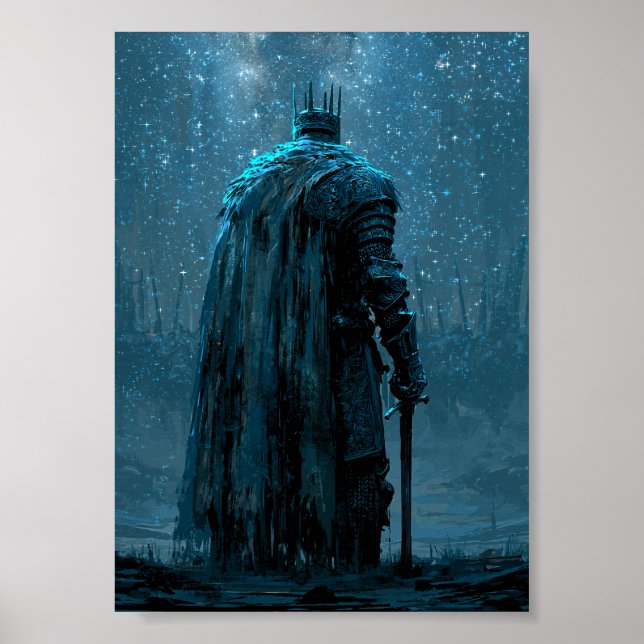 Affiche de Chevalier à Cape Rouge de Dark Fantasy  (Devant)
