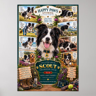 Affiche de Chien Border Collie La Petite Vie de Sc