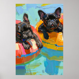Affiche de Chien Bouledogue Français Adorable - Al